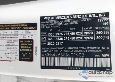 2023 Mercedes-Benz Gle 350 4Matic z USA, uszkodzony, nr VIN 4JGFB4KB6PA901903